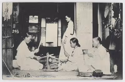 Korean Women Fulling Clothes